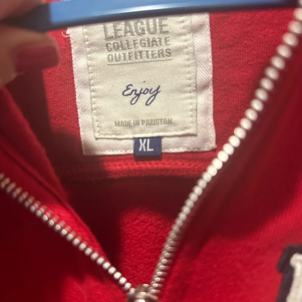 RMU Colonials Red Women's 1/4 Zip-Up Sweatshirt. X-Large. - Picture 2 of 5